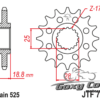 Lančanik prednji JT JTF704 16-17 zuba
