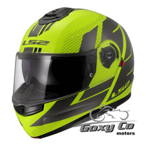 Kaciga LS2 Flip Up STROBE II CODE žuto siva