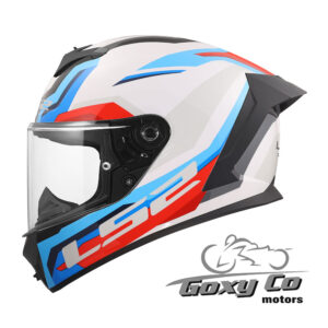 Kaciga LS2  RAPID III HYPER belo plavo crvena