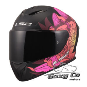 Kaciga LS2 RAPID III POPIES II crno roza